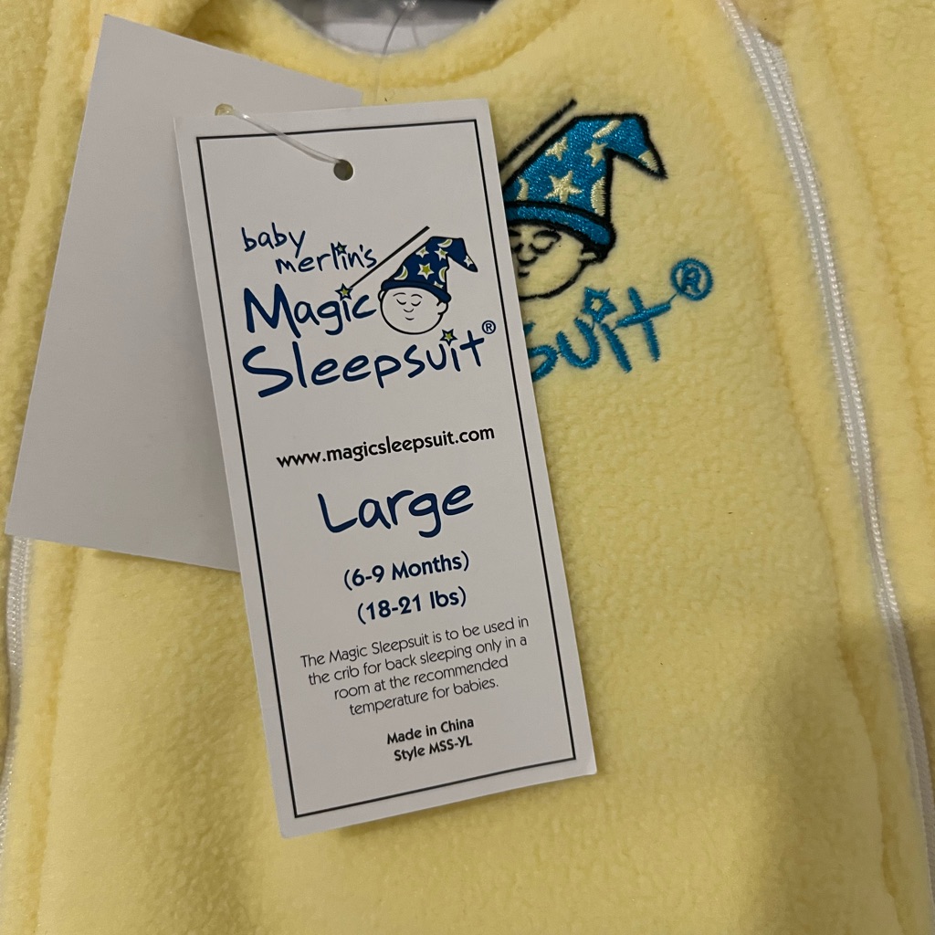 Yellow Baby Merlin's Magic Sleepsuit Size L — image 5 of 5